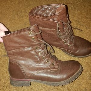 Brown Combat Boots